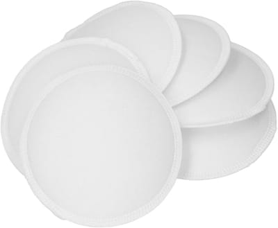 Solidchoice - Borstvoedingspads - Wasbare borstvoedingspads - Sterk absorberend en ademend - 12 stuks - Ronde vorm - Geschikt voor borstvoeding - Katoen