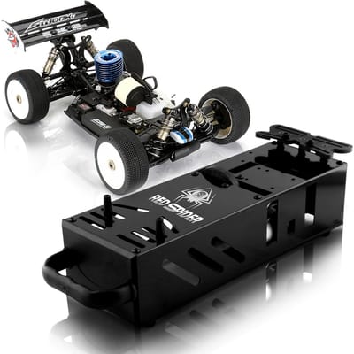 1 8 metalen Startbox voor Afstandsbediening Model Startgereedschap Radiobesturing Nitro Motor Truck truggy Hobby Optionele Onderdelen zwart