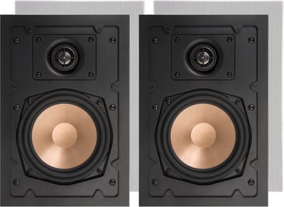 Artsound HPRE650 5,25 inch inbouw/plafond luidsprekers 20-120 Watt, voor thuis, badkamer, keuken, kantoor, HiFi, met draaibare tweeter, alu conus, sjabloon voor installatie, rechthoekig, 280x190x70mm, <50m²