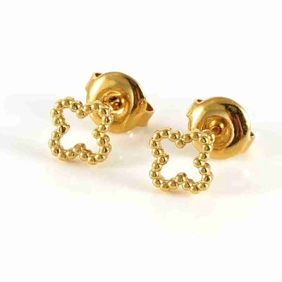WeLoveSilver - chirurgisch stalen oorstekers - Alhambra - goudkleurig - 6x6x3