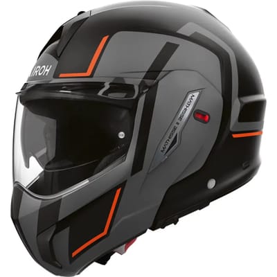 Airoh Mathisse II Genius Matzwart Grijs Oranje Systeemhelm - Helm