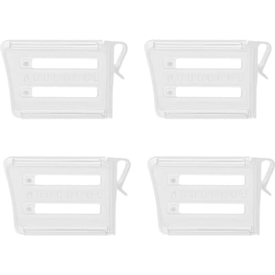 4 stuks Kruidenverdeler Koelkast Clip-on Verdeling Drankkoelkasten Voedselbord Verstelbare Plank Sorteren Boekensteun Zijdeur 4PCS white
