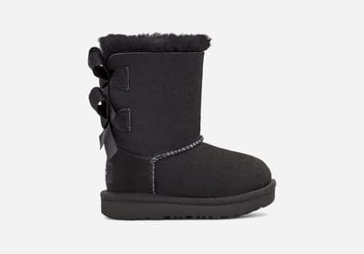 UGG® Bailey Bow II-laars voor kinderen  in Black, Maat 30, Dubbelzijdig