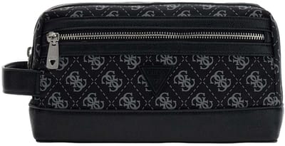 GUESS accessoiretas Berlin Small Necessaire Dark Black zwart