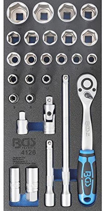 Gereedschapmodule Dopsleutelset 27-dlg - 1/2" Zeskant Pro Torque