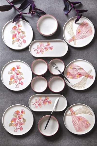 Hermia Concept - Ontbijtset - 14-delig - Veelkleurig - 25 x 11 x 3,5 cm