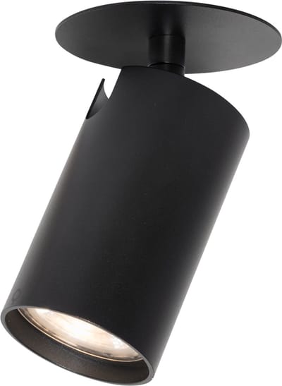 QAZQA chels - Moderne Inbouwspot - 1 lichts - Ø 5.6 cm - Zwart - Woonkamer | Slaapkamer | Keuken