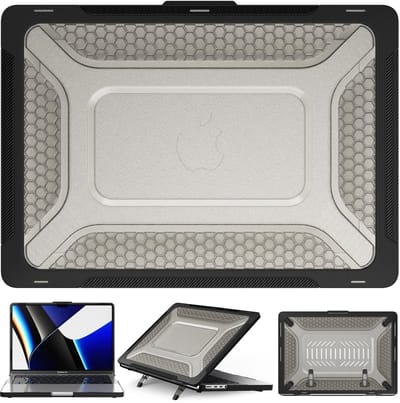 Turtle Shift Laptopcover Shield geschikt voor MacBook Pro 14' inch - 2023 / 2021 - A2442 / A2779 / A2918 / A2992 - Zwart