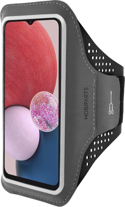 Hardloop Sportarmband geschikt voor Samsung Galaxy A04s (2022) Samsung Galaxy A13 4G Samsung Galaxy A13 5G - Zwart - Mobiparts