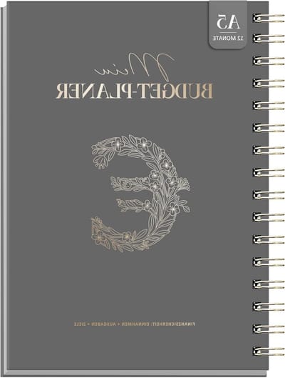 Maandelijks Budget Organizer - Financiële Planner Ringband - Budget Beheer - Thema Financiën - A5 Formaat - Grijs