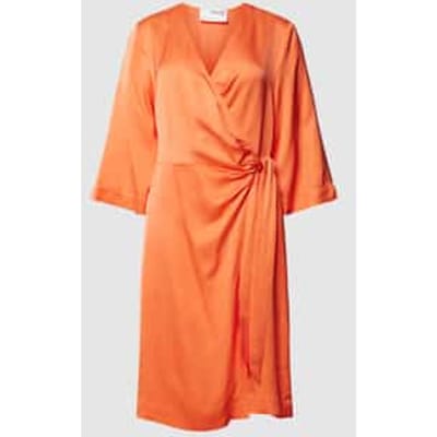 Selected Femme Franziska Short Satin Wrap Dress maat 36