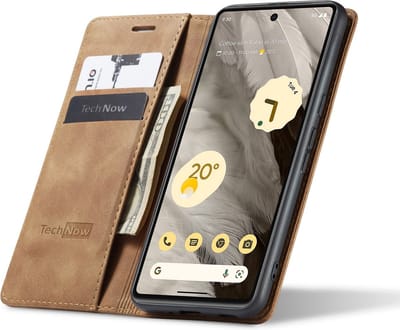 Hoesje geschikt voor Google Pixel 7a - Book Case Leer Slimline Bruin