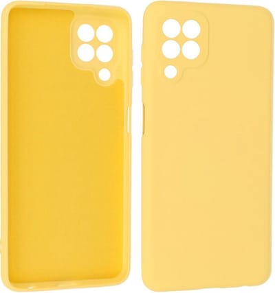 Hoesje Geschikt voor de Samsung Galaxy A22 4G - Fashion Color Backcover Telefoonhoesje - Geel