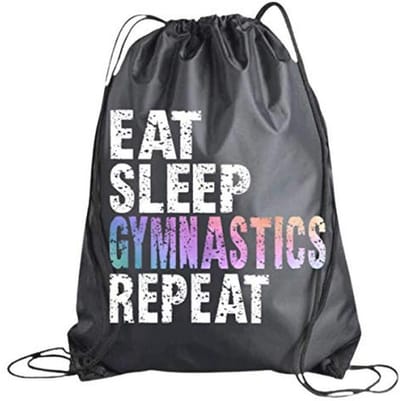 Gymnastiek Trekkoord Tas voor Meisjes - Eet Slaap Gymnastiek Herhaal Rugzak - Ideaal voor Training en Reizen