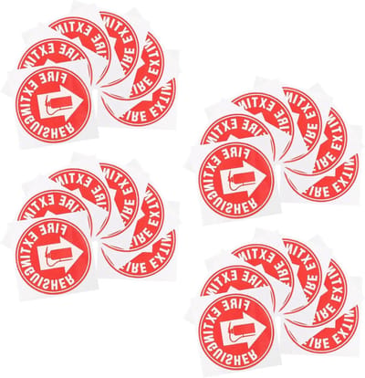 Brandblusser Stickers - Veiligheidsstickers Brandveiligheid - Brandveiligheid Vergroten - Zelfklevend PET Materiaal - 11 x 11 cm - Rood
