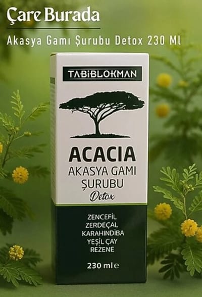 Tabiblokman Acacia Akasyagom Siroop Detox – Met Gember, Kurkuma & Groene Thee – 230 ml