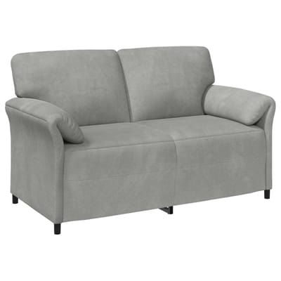 vidaXL - 2-Zits - Sofa - Lichtgrijs - 158 - x - 83 - x - 95 - cm - Fluweel