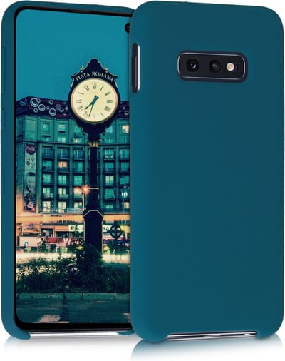 kwmobile telefoonhoesje geschikt voor Samsung Galaxy S10e - Hoesje met siliconen coating - Smartphone case in mat petrol