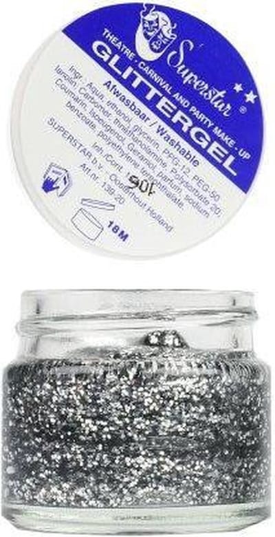 Glittergel Superstar zilver 15 ml