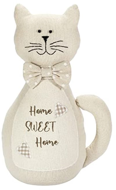 Leuke Katdeurstopper met Home Sweet Home Design - Zware, Zandgevulde Deurbuffer voor Dierenliefhebbers