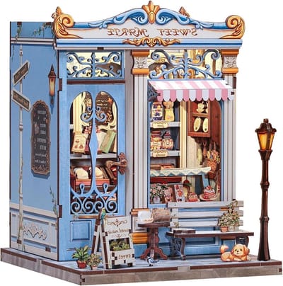 Poppenhuis Miniatuur - Houten Knutselset - Creatief Hobby Project - Met Muziekdoos - 32 x 21.5 cm - Niet Gespecificeerd