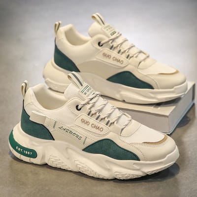 Nieuwe Zomer Mesh Ademend Comfortabel Heren Casual Sneakers Dikke Zool Heren Gevulkaniseerde Schoenen Populaire Veterschoenen 44 beige