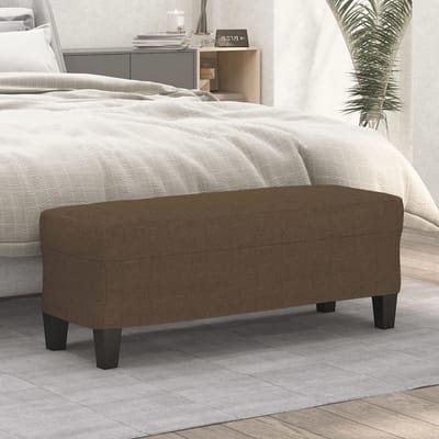 vidaXL - Bankje - 100x35x41 - cm - stof - bruin
