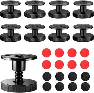 NTHProducts - Meubelpoten - Verstelbaar - Hoogte instelbare kastpoten met anti-scratch pad - Zwart - Verstelbare voeten voor meubels - Ideaal voor kast...