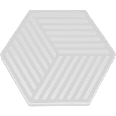 Siliconenmal DIY Flexibel Duurzaam Zacht Holle Streep Onderzetter Lijm Vorm voor het Maken van Cadeaus white