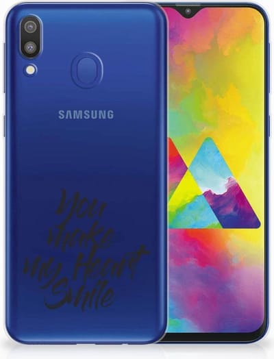 Samsung Galaxy M20 (Power) Siliconen hoesje met naam Heart Smile