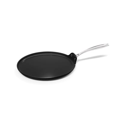 Cook & Pan Pannenkoekenpan Ø 28 cm Zwart - PFAS vrij - Alle Warmtebronnen - Cool Touch Handgreep - Pannenkoeken Pan met 7 jaar Garantie - Krasbestendige Anti Aanbaklaag - Vaatwasserbestendig - Gas, Inductie, Elektrisch, Oven