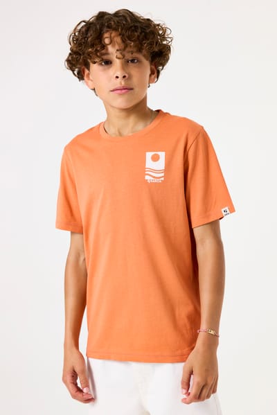 GARCIA Jongens Chest print T-shirt Oranje Korte mouw