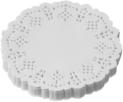 Tafellopers van witte kant, ronde tafelloper, 11,4 cm voor bruiloft, verjaardag, taart, dessert, servies