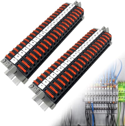 Dailygoods - Dailygoody - PCT-211 DIN Rail Klemmen - 40 Delen Elektrische Aansluitingen met Genummerde Markeringsstrips