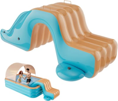 Opblaasbare Waterglijbaan - Waterspeelgoed Tuin - Buiten Spelen - Stevig PVC Materiaal - 175x105x75cm - Oranje