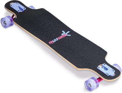 Compact Longboard met Lichtgevende Wielen - ABEC 7 Lagers - Duurzaam Houten Deck