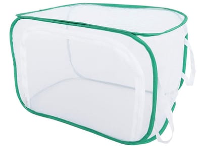 Dailygoods- Vlinderkooi Inklapbaar - Ademend Polyestergaren - 40 × 40 × 60 cm - Ritsopening - Fijnmazig Ontwerp - Veilig voor Vlinders en Libellen - Insectenkooi