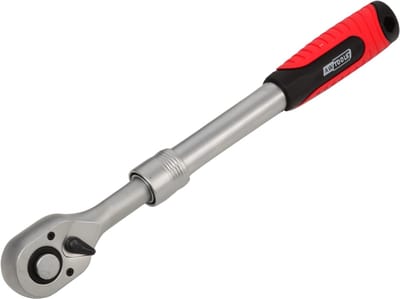 Awtools Black Line - Telescoopratel 1/4" - 150-200mm - CrV Staal - Ergonomische Handgreep