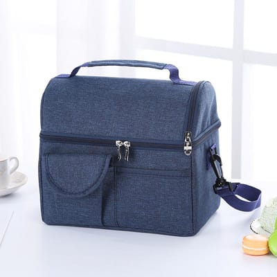 Lunchtas Herbruikbaar Geïsoleerde Thermische Tas Vrouwen Mannen Multifunctioneel 8L Koeler en Warm Houdend Lunchbox Lekdicht Waterdicht gray