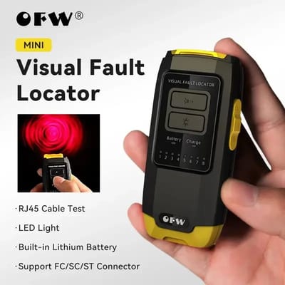 OFW Mini Visual Fault Locator 15-30 mw Glasvezelkabel Tester FC/SC/ST Connector RJ45 Kabel Test Optische Rode Laser VFL