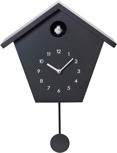 RONN® Koekoeksklok Modern - Wekker - Inclusief Gewichtsketting - Zwart-‎ ‎12 cm x 25cm x 29cm ; 1400g
