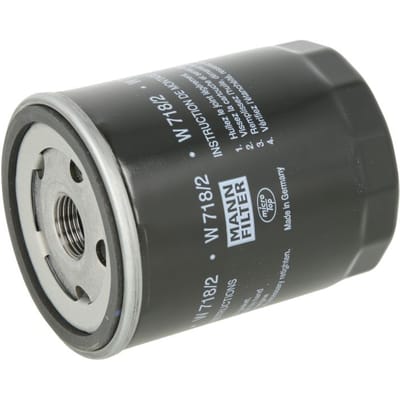 MANN-FILTER Oliefilter W 718/2 | OEM 116440603000 | 60507080 | 71736160 | Alfa Romeo 155 164 75 Alfetta GT GTV Spider, Fiat 124 124 Spider 131