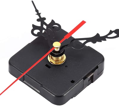 Dailygoods - Dailygoody - Professionele Mute Hands Wandklok - DIY Mechanisme - Eenvoudig te monteren - Zwart - Vervangonderdelen - Geschikt voor horloge reparatie ...
