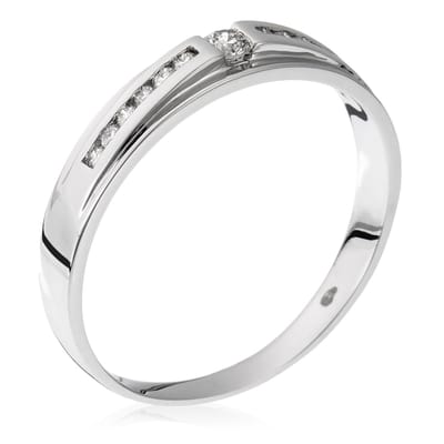 Orphelia RD-3371/56 - Ring - 18 Karaat Witgoud / Diamant 0.19 ct