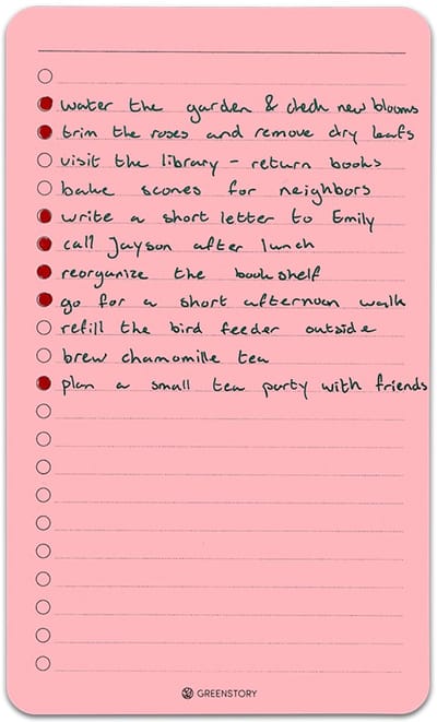 GreenStory - To Do - Zelfklevend - To Do Planner - Uitwisbaar - Roze - Whiteboard Folie - Sticky Whiteboard