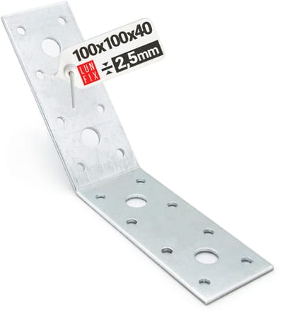 LUN FIX - Hoekverbinder 135° 100 x 100 x 40 mm - 2,5 mm sterk - zwaar verzinkt