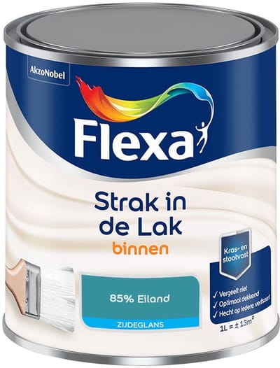 Flexa - Strak In De Lak Binnenlak Zijdeglans - 85% Eiland - Mengverf - 1 L