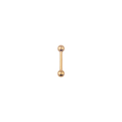 Plux Fashion Barbell Piercing - Goud - 10mm - Sieraden - Goude Piercings - Stainless Steel - Oor Piercings - HipHop piercings - Sieraden Cadeau - Fancy Piercings - Luxe Style - Duurzame Kwaliteit - Halloween - Oktoberfeest