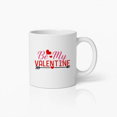 Be My Valentine Mok 330ml – Romantische Liefdesquote Keramische Koffiemok – Leuk Valentijnscadeau voor Hem & Haar