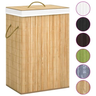 vidaXL - Wasmand - met - 2 - vakken - 72 - L - bamboe